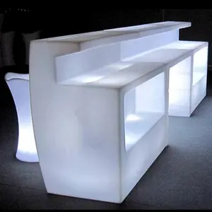 Night club lighting bar glowing illuminated led light table bar counter design