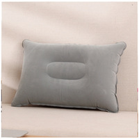 Oreiller de couchage gonflable carré floqué, imperméable et rafraîchissant, en PVC, 200TC, confortable pour l'extérieur (-20~-40°C)