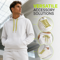 Cordon de serrage en polyester tressé personnalisable avec extrémités trempées dans le silicone pour vêtements de sport et chaussures