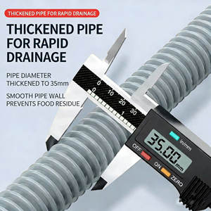 Tuyau de vidange flexible personnalisé pour évier de cuisine, siphon d'évier, accessoires d'évier, vente en gros - Product Image 5