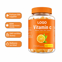 Complément alimentaire en gommes à la vitamine C (acide ascorbique) pour renforcer l'immunité, marque privée OEM, pour enfants, adolescents et adultes