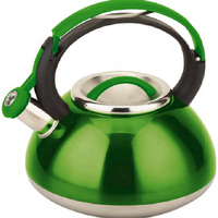 Bouilloire sifflante en acier inoxydable 201 de 3 litres avec fond à induction unique et poignée en bakélite pour la maison ou les voyages