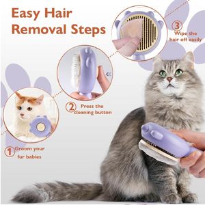 <span class=keywords><strong>Brosse</strong></span> de nettoyage pour poils d'animaux, <span class=keywords><strong>brosse</strong></span> de toilettage pour chats et chiens pour animaux à poils longs et courts - Product Image 6