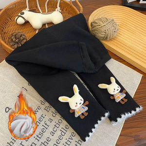 Nuovi <span class=keywords><strong>Leggings</strong></span> da ragazza autunno inverno foderati in pile graziosi pantaloni versatili per bambini in pile dolce caldo - Product Image 3