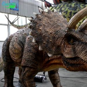 Gecai <span class=keywords><strong>Jurassic</strong></span> Dino <span class=keywords><strong>Park</strong></span> Animatronic Modèle Triceratops grandeur nature à vendre - Product Image 4