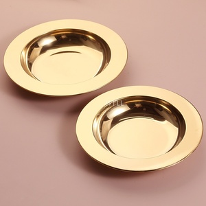 <span class=keywords><strong>Assiette</strong></span> <span class=keywords><strong>creuse</strong></span> à large bord en acier inoxydable plaqué, idéale pour steak, soupe, salade, hôtel, restaurant, décoration de table à manger à la maison - Product Image 5