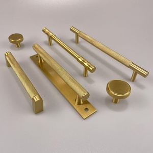 Phòng tắm sang trọng nhà bếp phần cứng cửa tủ Brass có khía/rãnh Grip Tủ kéo xử lý <span class=keywords><strong>Knob</strong></span> 160mm 320mm 480mm - Product Image 2