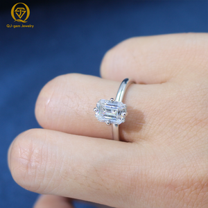 Custom WeddingJewelry Women's Platinum Emerald Cut <b>Diamond</b> <b>Ring</b> IGI Certified D Color VVS Classic Design Engagement <b>Ring</b>/Gift - Product Image 5