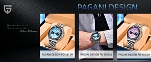 นาฬิกา PAGANI DESIGN 1813 BB Flamingo Chronograph รุ่นใหม่ ปี 2026 หรูหรา สปอร์ต ควอตซ์ สแตนเลสสตีล สำหรับทุกเพศ  หน้าปัดแซฟไฟร์ กันน้ำ 100 เมตร - Product Image 3