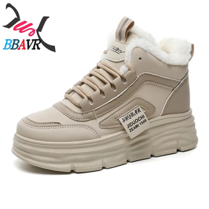 W3630 Nuevas Botas de Media Pantorrilla con Cordones y Borlas, Impermeables, con Forro de Felpa para Invierno, Diseño de Parches, Calzado Deportivo Casual - Product Image 3