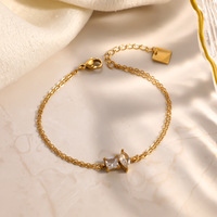 Bracelet tendance SUMMLY en zircon à double couche, plaqué or 18 carats, en acier inoxydable, étanche, bracelet classique, bijoux de mode