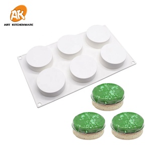 Moule à gâteau en silicone rond AK à 6 cavités pour pâtisserie, ustensile de cuisine DIY pour chocolat, dessert, pâtisserie, outil de cuisson MC131 - Product Image 1