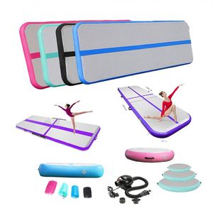 Ensemble de tapis de gymnastique gonflable Air Track avec rouleau et bloc d'air pour l'entraînement en salle et la pratique du fitness - Product Image 1