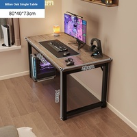 Mobilier de bureau à domicile Bureau d'ordinateur avec étagères Bureau simple avec étagère à 4 niveaux Bureau de travail durable pour le bureau