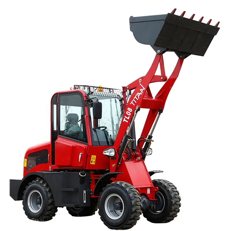 Titan Micro Carregadeira Mahindra Traktor Front End ZL 12 Wheel Loader dengan 4 In 1 Ember