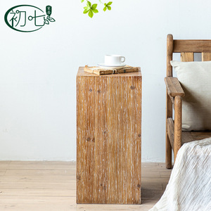 American Style Wooden Side <b>Table</b> Retro Distressed Handmade <b>Coffee</b> <b>Table</b> For Living Room Bedroom Wedding Prop - Product Image 3