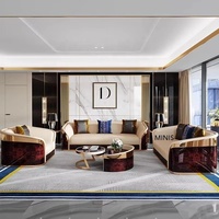 Italienischer Luxus-Wohnzimmer-Sofa-Set aus cremeweißem Rindsleder mit braunem Holzrahmen und goldener Metalldekoration