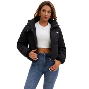 Chaqueta de lana polar para mujer D&M, estilo coreano, gruesa, reversible, teñida, con capucha, acolchada de poliéster, de manga larga, a prueba de viento - Product Image 1