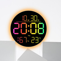 Lumière d'ambiance LED numérique suspendue à grand écran, changeante de couleur RGB, design moderne, multifonctionnelle, décoration intérieure pour salon