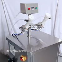 中洁半自动双站式不锈钢304小型玻璃瓶清洗机专业空气冲洗机20-40瓶/分钟
