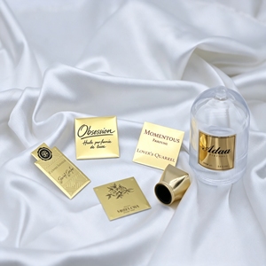 Aluminum Metal <b>Labels</b> with Adhesive Eco-Friendly & Waterproof Customized for Luxury Packaging and Perfume <b>Bottle</b> - Product Image 2