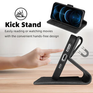 2024 nuevo soporte para teléfono funda de teléfono de cuero de Color puro 15 <span class=keywords><strong>Pro</strong></span> Max <span class=keywords><strong>14</strong></span> 13 12 11 Plus textura de piel de cocodrilo para Samsung S24 Plus S23 - Product Image 3