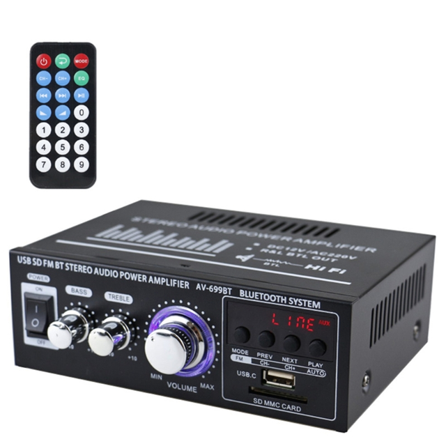 AV-699BT High Performance Digital Amp Module Stereo Sound Module MP3 Lossless Decoder Board for Car Speaker Home Passive Speaker