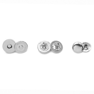 High Quality Vintage Metal Magnetic Button Antique Brass Finish Debossed Text <b>Bag</b> <b>Accessories</b> - Product Image 2