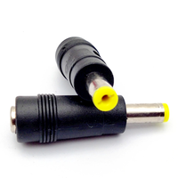 DC 5.5X2.5mm femelle à 5.5*2.1mm mâle prise cc adaptateur de chargeur d'alimentation connecteur droit 5525 à 5521