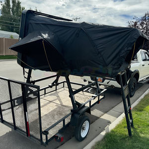 Tente de toit rigide en aluminium léger pour pick-up 4x4, pliable, pour 2 à 3 personnes, moderne, noire, installation facile - Product Image 4