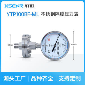 Manómetro de diafragma Suzhou Ytp100bf de 100 mm, manómetro de vacío de acero inoxidable para uso en tuberías - Product Image 3