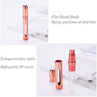Flacon de parfum vide rechargeable de 12 ml, coloré, avec atomiseur et fenêtre