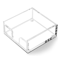 Porte-notes carré en acrylique transparent, 10 pièces, support de plateau collant pour la maison, l'école et le bureau