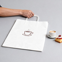 Sacs cadeaux en papier kraft recyclable rose avec poignées en corde de coton, imperméables, imprimés sur mesure, à fond carré, pour baby shower, vente en gros