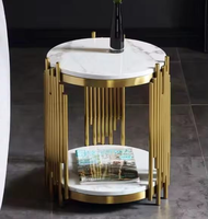 Table console moderne de luxe en métal doré avec base en acier inoxydable, meuble de salon durable et stable
