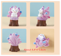 Fée amour renard chanceux enfants poupée aveugle sac Animal bricolage Anime résine Statues Miniatures Figurines à collectionner mignon bureau Mini jouet