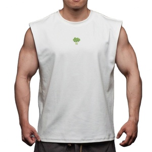 Camiseta Deportiva sin Mangas para Hombre, Tejida, 100% Algodón, de Secado Rápido, Estilo Urbano, Venta al Por Mayor, Alta Calidad - Product Image 1