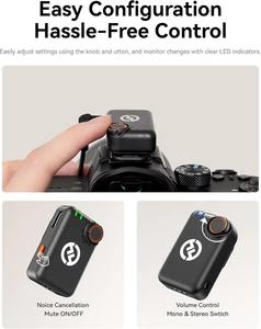 Hollyland Lark M2S Microphone sans fil pour iPhone Caméra Android PC Microphone d'annulation du bruit pour la photographie Vlog Interview - Product Image 5