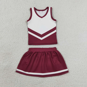 Uniforme de Animadoras Juvenil Informal, Ecológico, de Manga Corta, con Detalles en Dorado y Morado, para Actuaciones Deportivas Escolares - Product Image 3