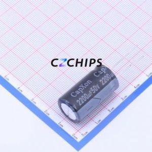 ตัวเก็บประจุอิเล็กโทรไลต์อะลูมิเนียมแบบ Through-Hole รุ่น KF222M050J315A ขนาด D16xL31.5 มม. 2200uF 20% 50V ขา 7.5 มม. - Product Image 1