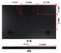 Layar Sentuh IPS 10.1 Inci Berlapis Besi 1280*800 Stereo Pengeras Suara Ganda Keypad Multi Operasi Panel Kaca Tahan Aus 6 Jam