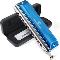 Harmonica chromatique CONJURER à 10 trous et 40 tons, clé de Do, pour enfants, adultes et débutants WH1040