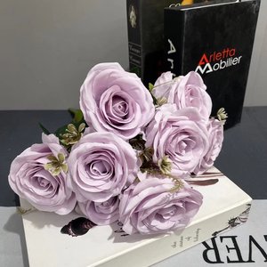 مجموعة جميلة من الزهور صور من الحرير تخصيص قطعة واحدة وردة جديدة - Product Image 5