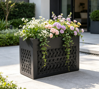 Jardinière sur pied personnalisée grande taille, minimaliste, simple, écologique, durable, en métal thermolaqué pour extérieur/intérieur