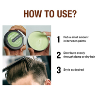 Cire pour cheveux unisexe, marque privée, avocat, biotine, argile pour cheveux longue durée, vert mat, Look naturel, coiffage libre