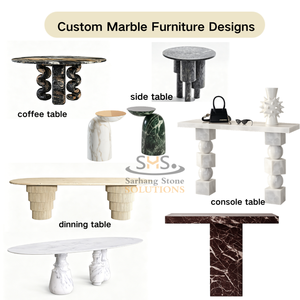Tavolino da Caffè Ovale in Marmo Bianco di Lusso Moderno Personalizzato per Hotel, Camera da Letto, Soggiorno, Villa, Design con Piano in Laminato - Product Image 4