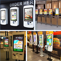Systèmes de point de vente tout-en-un de 21.5 pouces Kiosque de restauration rapide en libre-service avec écran tactile d'imprimante de reçus