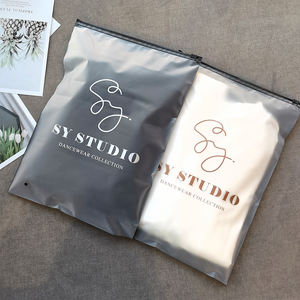 Vente chaude Personnalisé Noir Vêtements Zip Lock Poly Sacs pour Emballage Pochette À Capuche Logo Personnalisé Imprimé Zipper Sacs En Plastique - Product Image 4