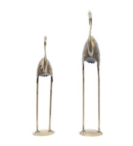Flamingo Dorado Metálico, Decoración de Mesa, Adorno Artesanal Art Deco, Móvil, para Sala de Estar, Bodas y Fiestas - Product Image 1