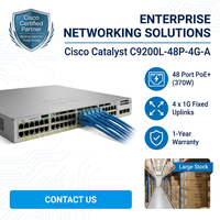 Commutateur réseau PoE Cisco Catalyst 9200 48 ports C9200L-48P-4X-A Haute densité 48 ports PoE+